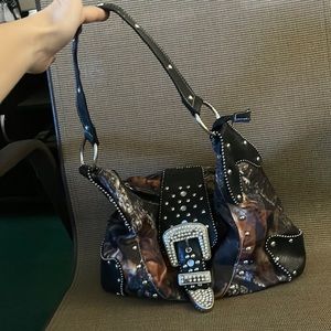 Bling camo purse